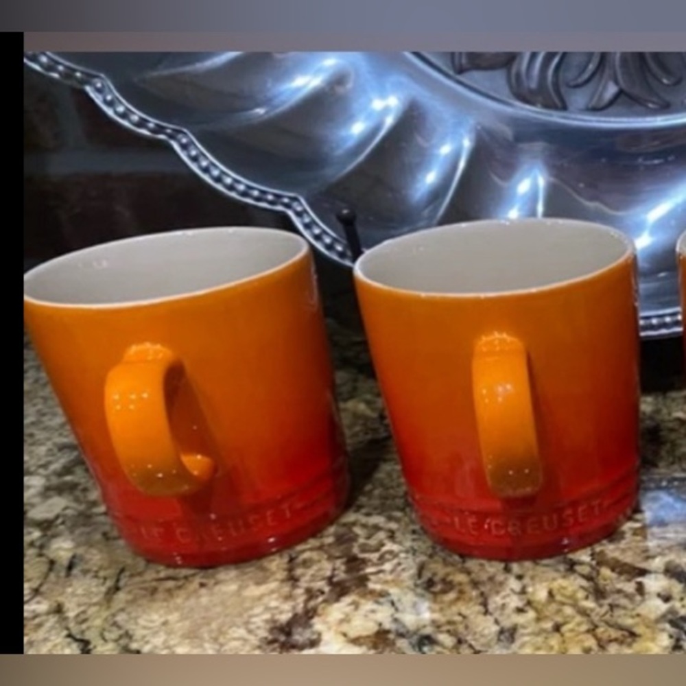 Le Creuset Ombré FLAME 350ml/12oz coffee mug bundle 2 Second Choix - 🔥 LAST SET!